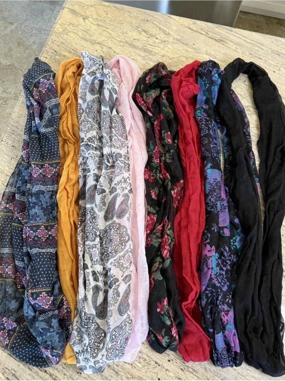 Assorted Women’s Lightweight Fashion Scarves - Multi Color 8